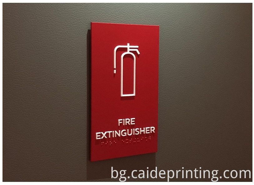 Fire Fighting Braille Sign
